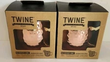 (2) TWINE Old Kentucky Home 16 oz. Copper Brass Steel Hammer Mule Mug Cup NEW