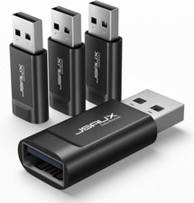 JSAUX USB Data Blocker, 4-Pack USB-A Defender Only for Quick Charge, Protect a