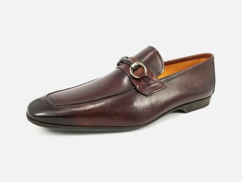 NEW $393 Magnanni Men Brown Leather 
