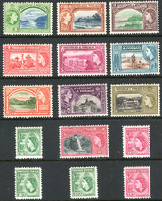 Trinidad & Tobago 1953 QEII set of 15 mint stamps to $4.80 (all Perfs)  LMM