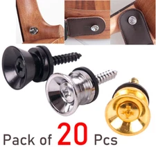 4/ 20X Guitar Strap Lock Buttons End Pins Pegs Screw For Guitar Bass Ukulele USA