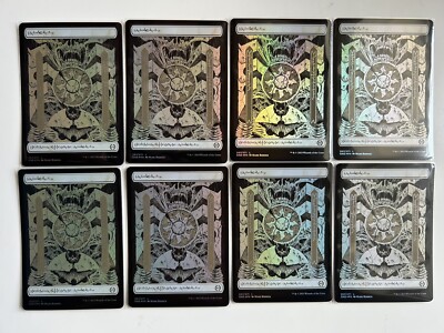 MTG Basic Lands FOIL x40 Full Art Set of 8 each Phyrexian All Will