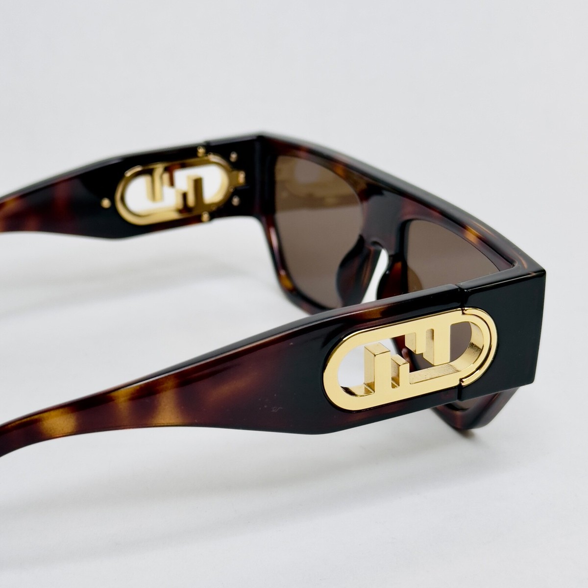 FENDI O'LOCK 40108 Brown Fashion FF Lock Logo Mask Unisex