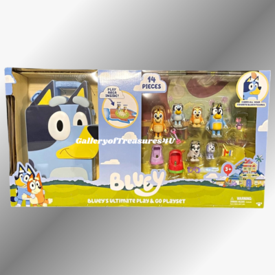 Bluey Friends Bluey's Ultimate Play & Go Playset 7 Figures Carrier