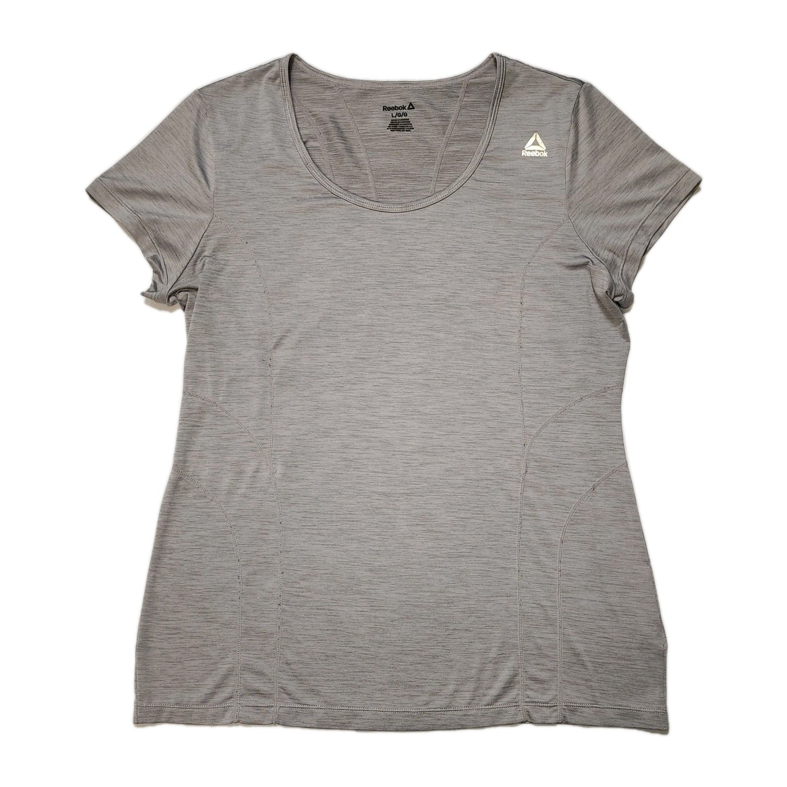 Reebok Womens Varigated Heathered Basic Gray T-Sh… - image 1
