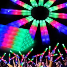165PCS Foam Glow Sticks Bulk,Light up Foam Sticks with 3 Modes of Color Flashing