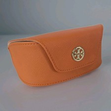 NEW TORY BURCH ORANGE AUTHENTIC SUNGLASSES EYEGLASSES LEATHER CASE