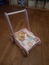 JoJo Maman Bebe Wooden Baby Walker With Blocks