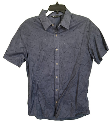 TRAVIS MATHEW BUTTON DOWN SS SHIRT MENS SIZE M MEDIUM BLUE NEW