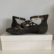 Jimmy Choo Black and Tan Strappy Heels