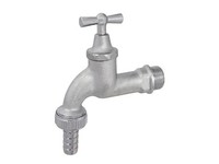 JS Auslaufventil Mit Metall-Schlauchverschraubung, Mit Knebel-Oberteil, Schwer,