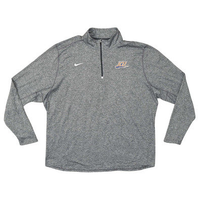 Nike JCU Men's 2XL Gray Pullover Sweatshirt 1/4 Zip Solid Polyester Long  Sleeve
