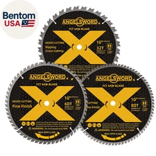 10 Inch Table Saw Blade/Miter Saw Blade, 32T for Framing&60T for Fine Finish&80T