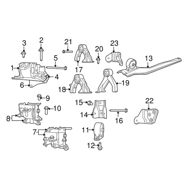 For Dodge Caliber 07-12 Dodge 5105494AF Engine Mount Support Bracket Insulator Foto 4 de 4