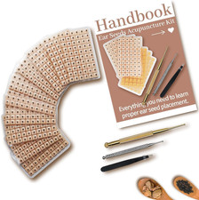 1200Pcs Ear Seeds Acupuncture Kit, Auricular Sticker Kit with Ears Seed, Acupunc
