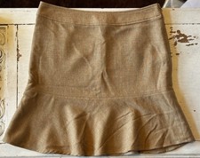 GAP Vintage Y2K Wool Blend A-Line Mini Skirt Camel Brown Fall 2005 Sz 8