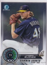 2018 BOWMAN CHROME CORBIN BURNES SCOUTS TOP 100 INSERT #72