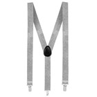 Hosenträger silber in Y-Form unisex Hosenhalzer verstellbar mit Clips Karneval