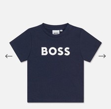 Image of BOSS Baby Boys Logo T-Shirt In Navy Blue 9 Months Brand New with Tags RRP £45