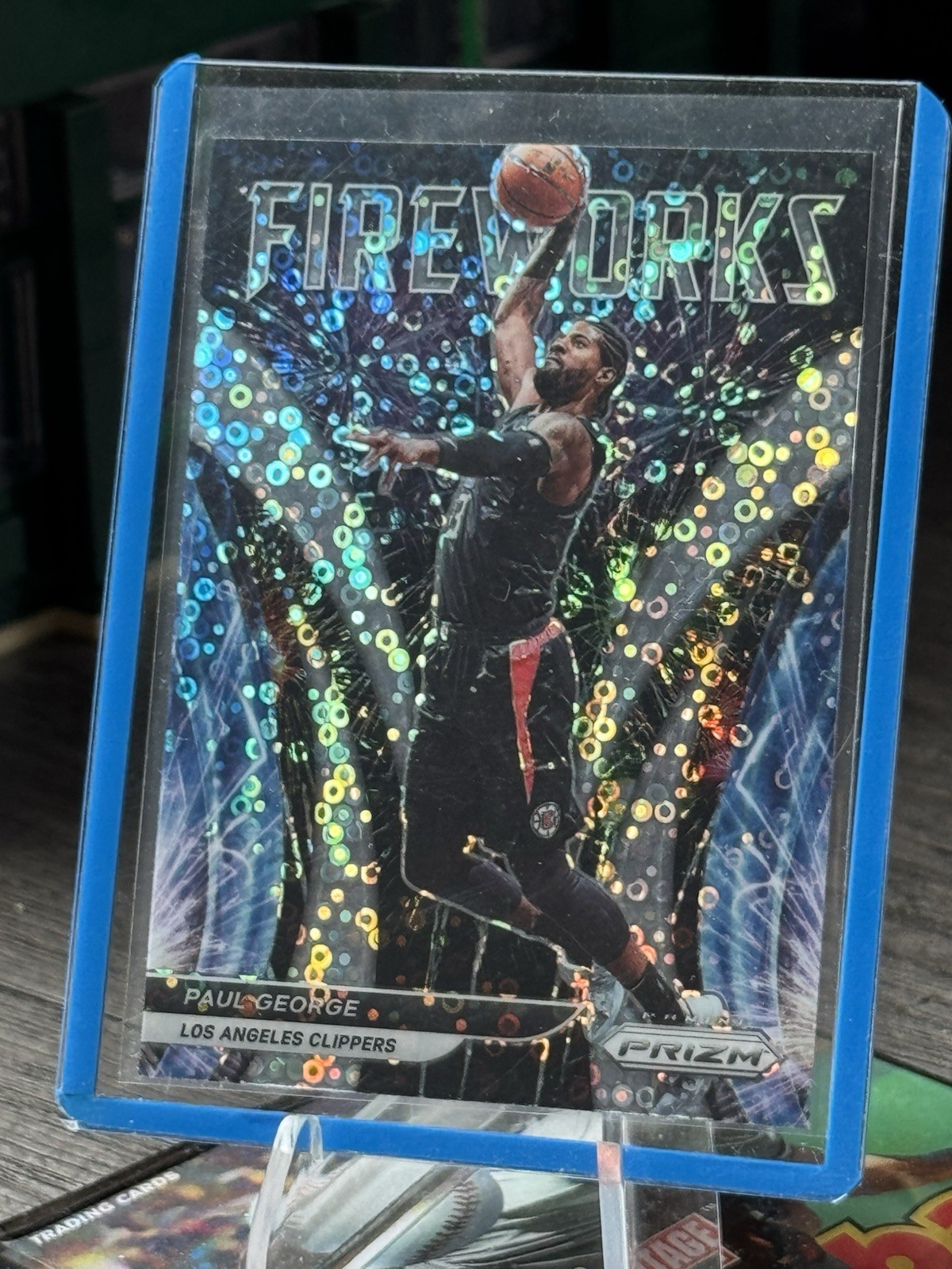 2021-22 Panini Prizm - Fireworks Paul George #22 Fast Break Prizm