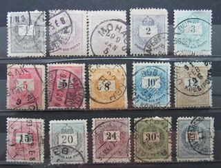 Briefmarken Ungarn 1874 1888 15 mal gestempelt
