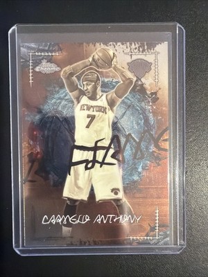 2025-26 Topps Chrome Cactus Jack   Carmelo Anthony Knicks autograph
