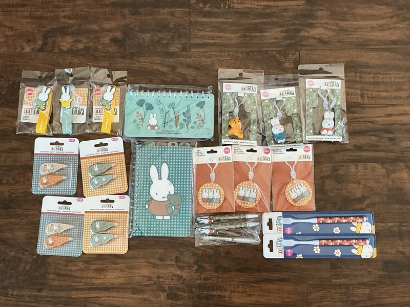 Miffy Merchandise Lot 20 Items New Sealed Planner Notebook Keychains Pens Bundle