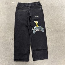 Y2K Vintage Paco Jeans Baggy Hip Hop Graphic Skate Actual Size 36