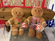 Ty Beanie Baby Set - HANSEL & GRETEL the Gingerbread Man (Boy/Girl) MWMT's
