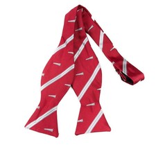 Brooks Brothers Silk Bow Tie NC State University Bell Tower Wolfpack Red Stripe