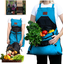 Gardening Apron with Pockets for Women  Men - Garden Apron 7 Pockets  Internal