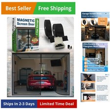 Garage Door Screen 1 Car with Retractable Fiberglass Mesh – Magnetic Closure ...