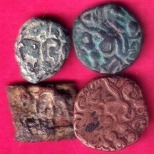 4 DIFFERENT ANCIENT COINS SET #H1927