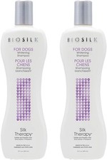 BioSilk Silk Therapy Whitening Dog Shampoo, Brightening 12 Fl Oz Pack of 2 