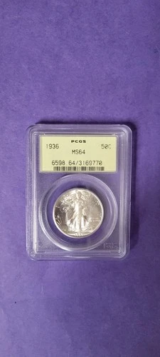 1936 Walking Liberty Half Dollar PCGS MS64 Uncirculated 50C