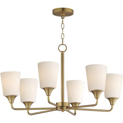 Maxim Lighting 12876SWNAB Hudson Chandelier Natural Aged Brass