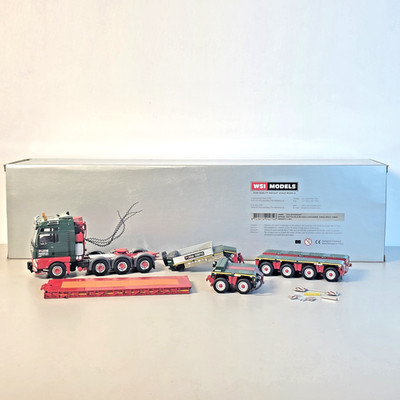 WSI 1:50 Kahl MAN TGX XXL Euro 6 8x4 + 4 Axle Lowloader  & 2 Axle Dolly 01-2801