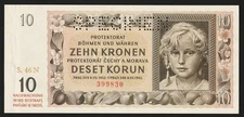 i-002602 Bohemia & Moravia 10 Korun 1940 Specimen AU