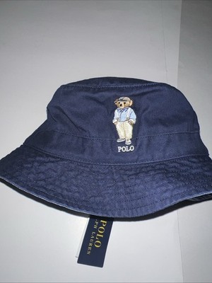 Polo Ralph Lauren Polo Bear Twill Bucket Hat Cap Blue Men display picture 1