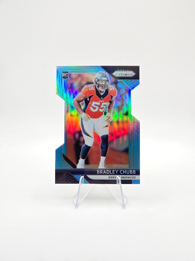 Bradley Chubb 2018 Panini Prizm RC Light Blue Prizm Die-Cut SP /199 #204 Broncos
