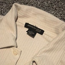 Vintage Kenneth Cole New York Cream Ribbed Kn...