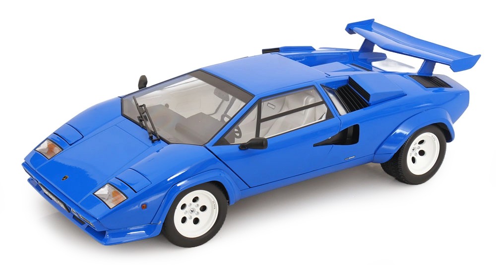 KK Scale 1:12 LAMBORGHINI COUNTACH LP5000S QV BLUE 1985 Modelo
