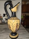Handmade Greek Black-Figure Amphora Vase – Athena w/ Swan Mythology Scene Signed — photo 3
