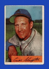 1954 Bowman Set-Break # 62 Enos Slaughter LOW GRADE (crease) *GMCARDS*