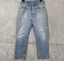Vtg USA Levis 501 Jeans Mens 32x30 Distressed 80s Faded Worn-in 501 Jeans
