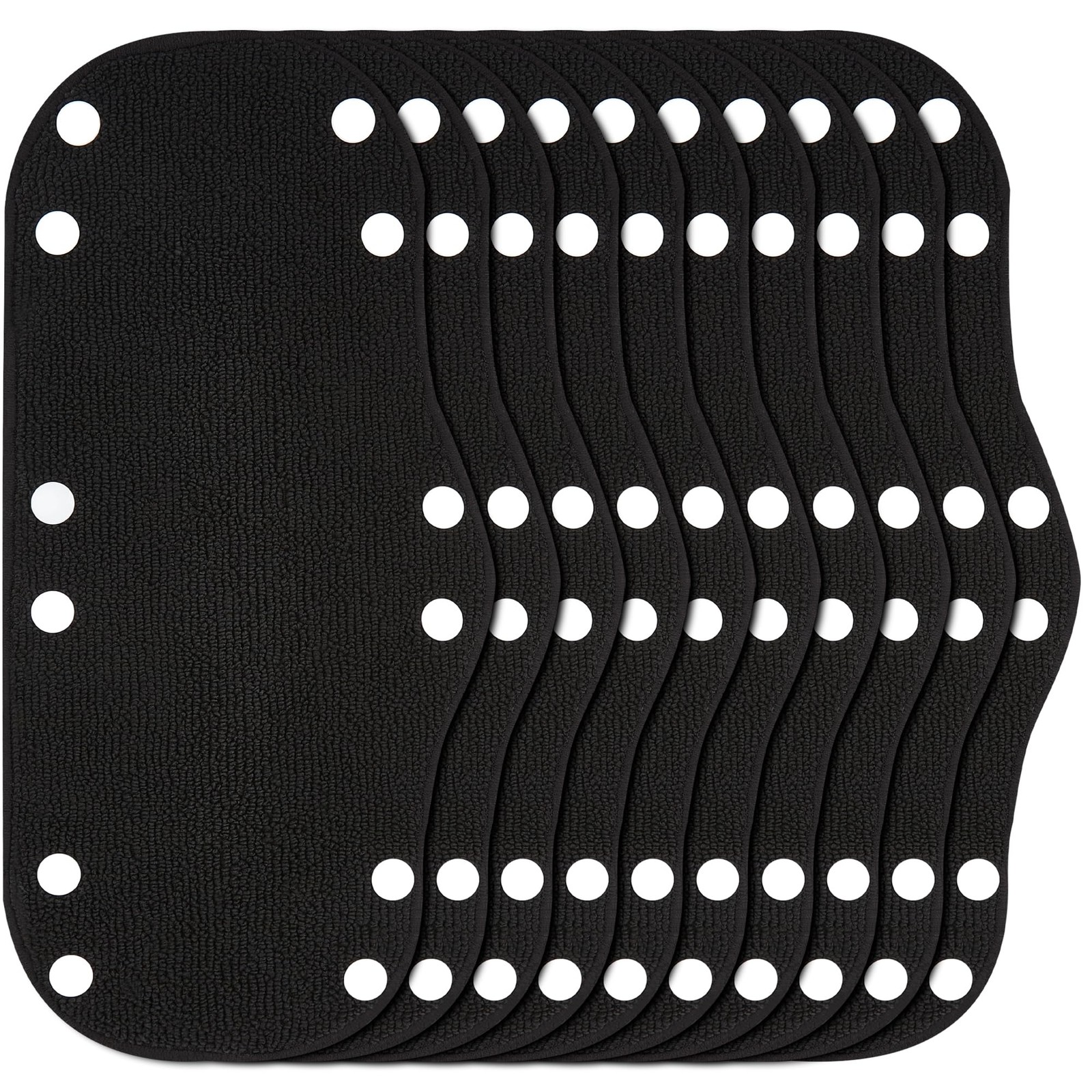 Hard Hat Sweatband 10" X 5.5", Cotton Liner, Washable & 10pcs, Black