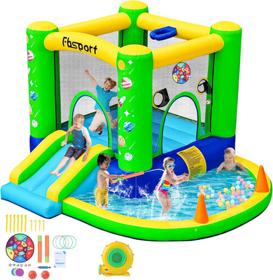 Inflatable Bounce House, Kids Bounce Castle Slide for Indoor Outdoor,Toddler Bab
