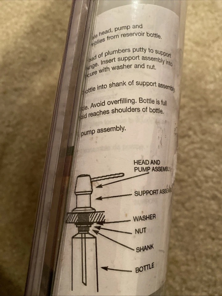 Exquisite Kitchen Soap & Lotion Dispenser Almond 551 P1200AL Top Fill BOX#23 - Image 3 of 3