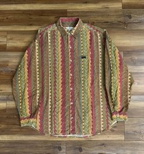 Vintage 90s Guess By Georges Marciano Paisley Cotton Button Up Shirt USA Medium