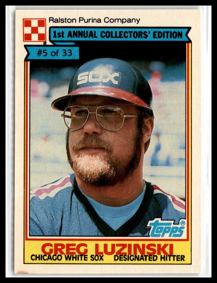 Greg Luzinski 1984 Topps Ralston Purina #5 Chicago White Sox